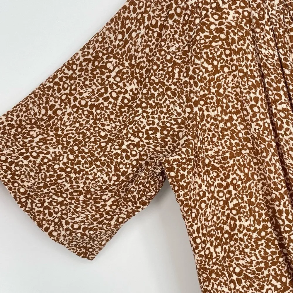 Zara Womens Boho Fairy Core Spring Tie Halter Floral Knee Length Dress Small - Image 2