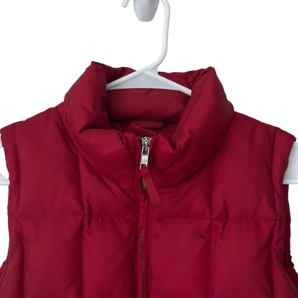 GAP Red Down Puffer Vest Women's‎ Size Medium VINTAGE Y2K - Image 4