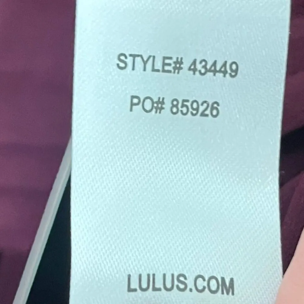 Lulu's Heavenly Hues Women Burgundy Maxi Dress Bridesmaids Wedding Formal Size M - Image 10