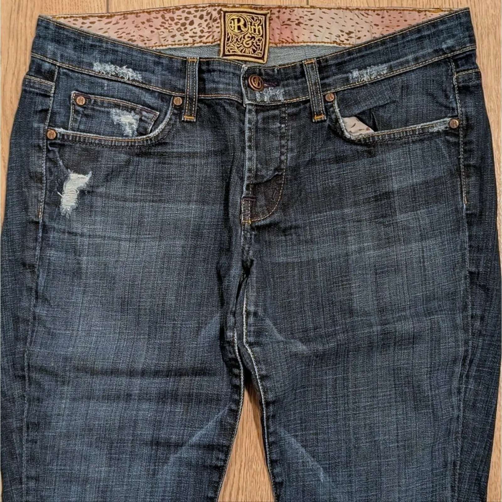 Rich & Skinny Womens 29 Dark Faded Wash Slim Leg Jeans - Image 2