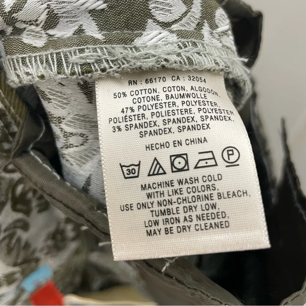 Anthropologie Cartonnier Charlie Ankle Brocade Jacquard Pants Moss Sz 2 008 - Image 5