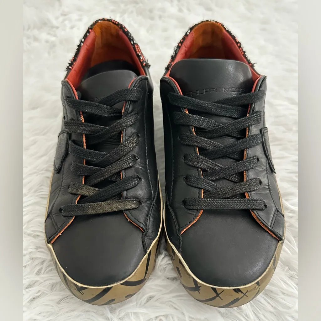 Philippe Model Paris‎ Black Sneakers Shoes 36 Size 5 - Image 2