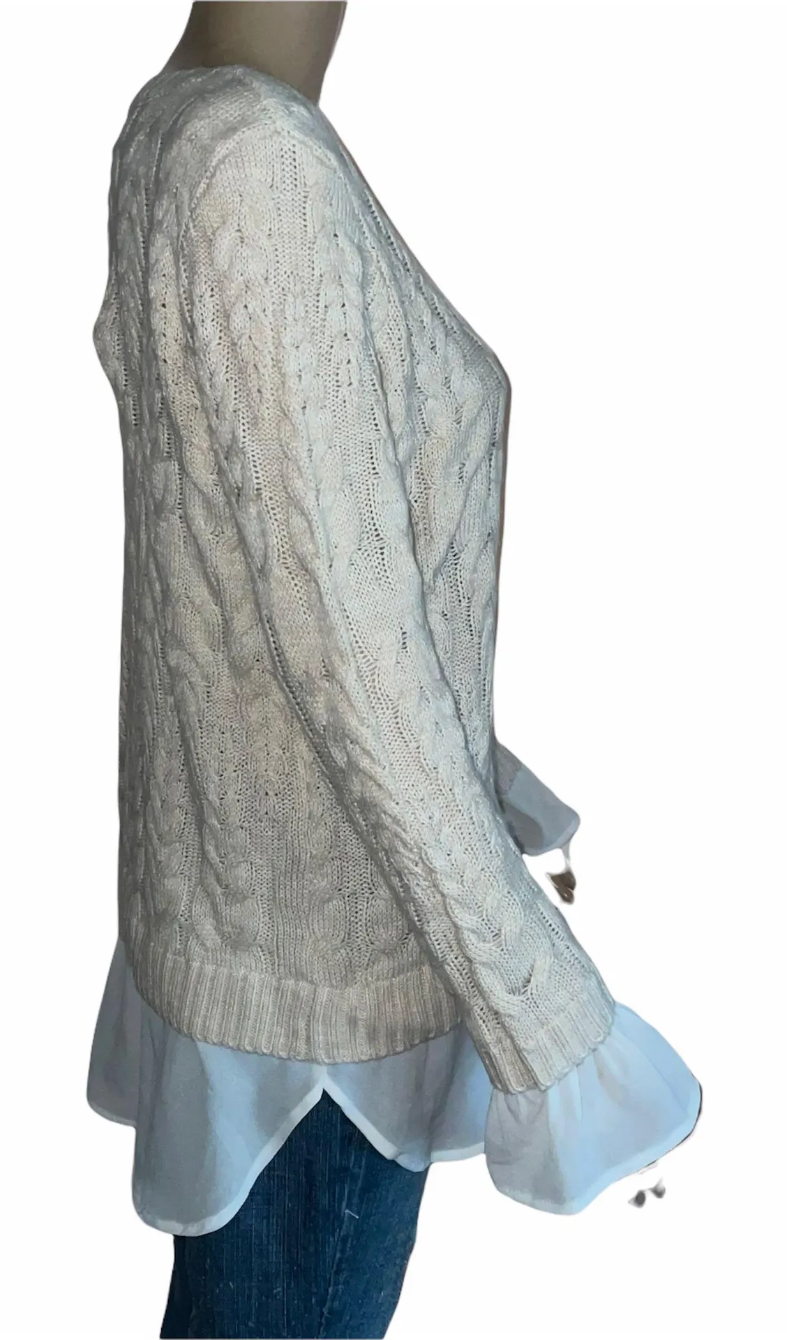 Elle Layered Cable Knit Sweater  - Image 2