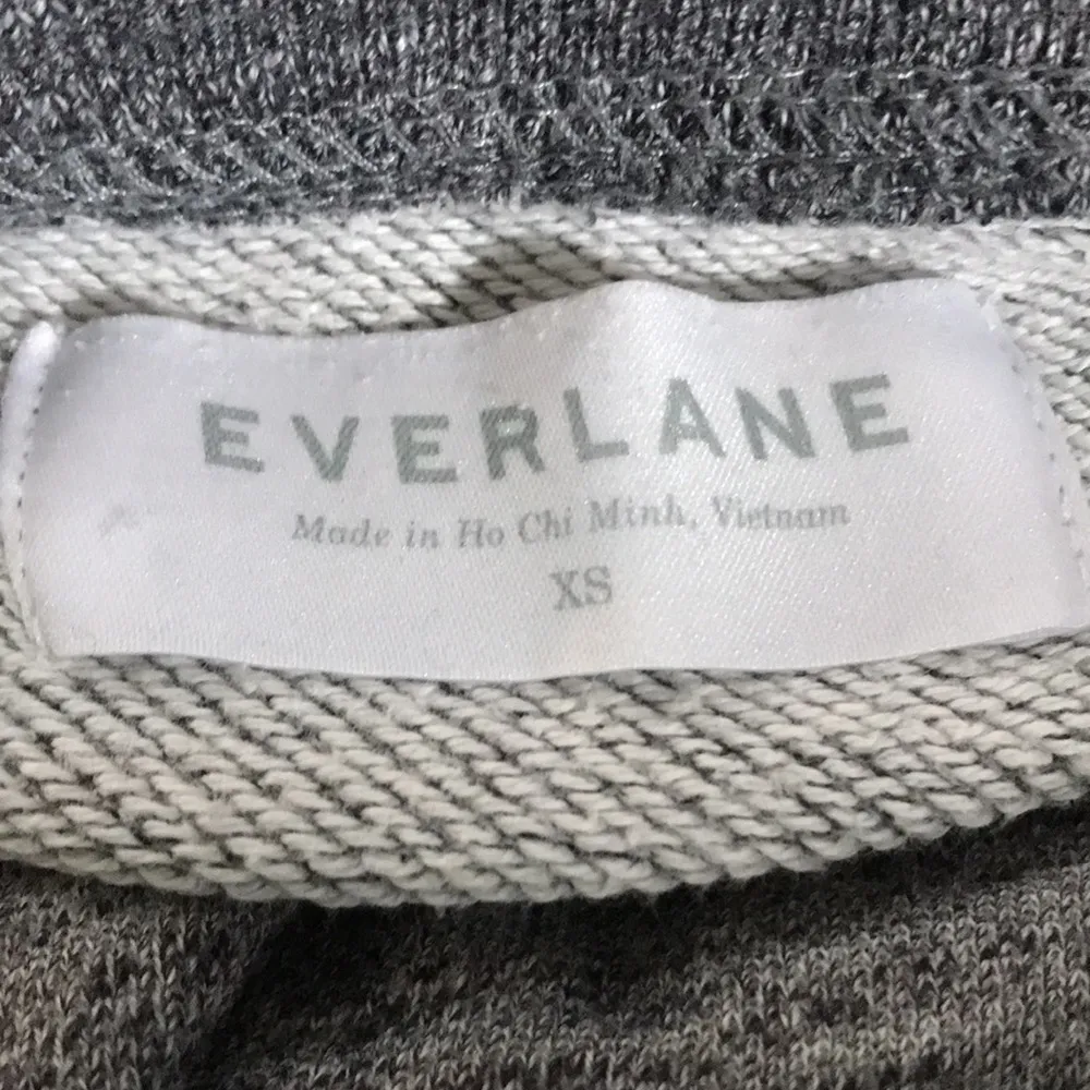 Everlane Sweatshirt Scoop Neck Long Sleeve Marled Heather Grey XS Cotton Terry - Image 3