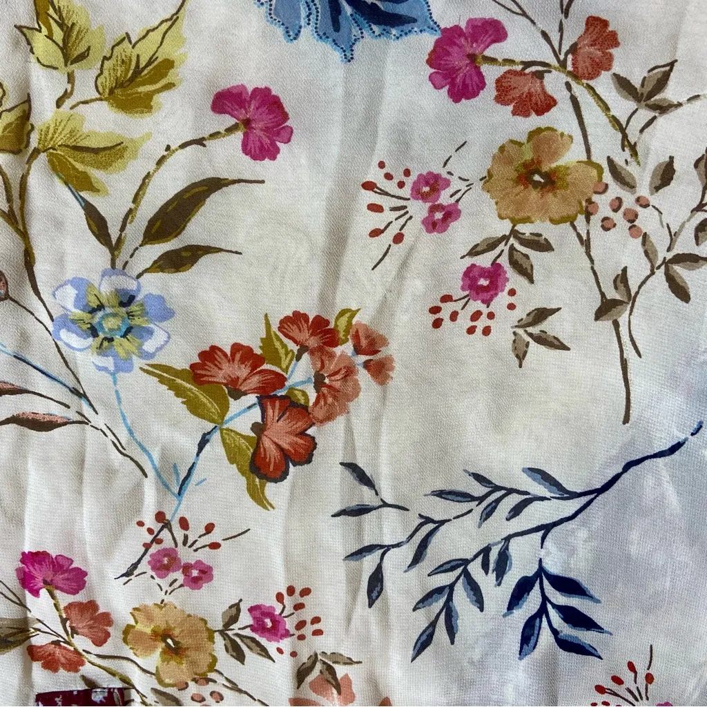 DR2 Daniel Rainn Mixed Print Floral Flowy Cap Sleeve Tunic PL L Petite Large Brown Size undefined - Image 3