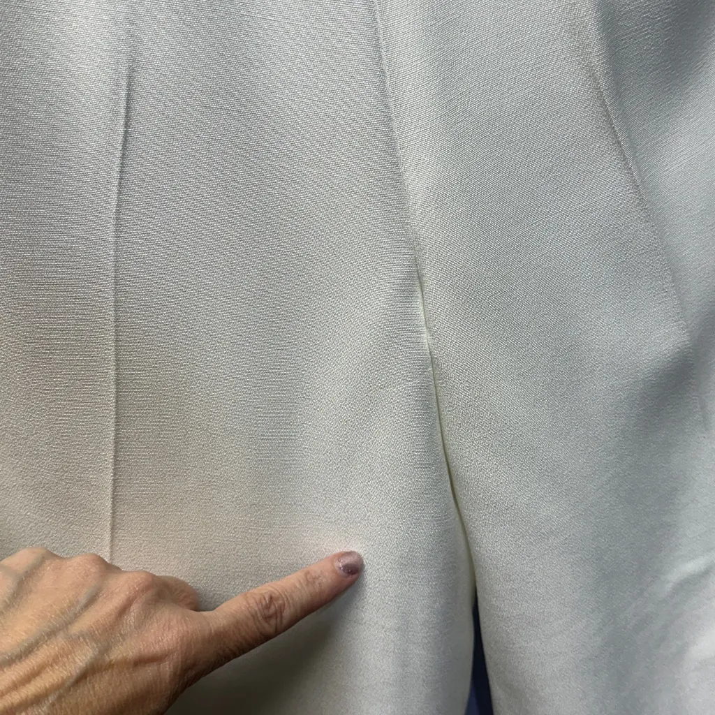 Rhinestone Tuxedo Women’s Vintage Cione Shouider Pads Size 18 Winter White - Image 16