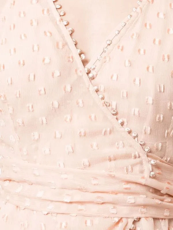 NWT $325  Nude Moon Talking Wrap Silk Blend Blouse 2 - Image 7