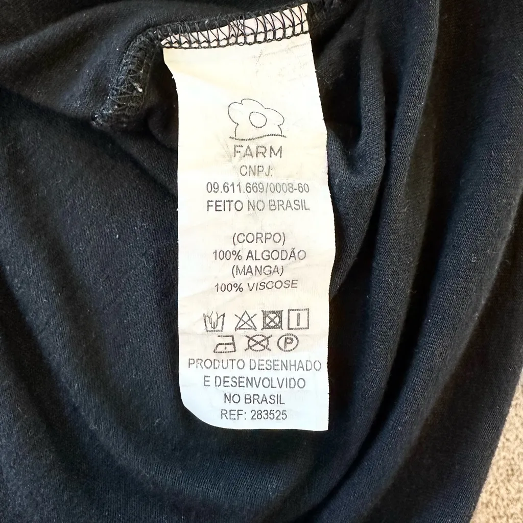 FARM Rio Graphic T-shirt Dress with Crochet Granny Square Balloon Sleeves - Image 5