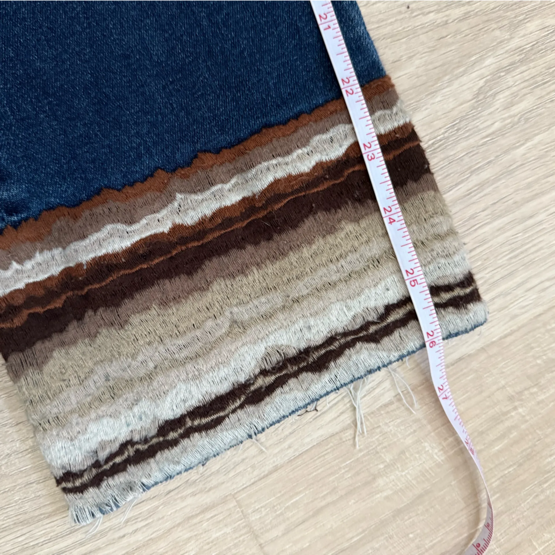 Driftwood Colette Straight Crop Jeans w/ Brown Tapestry Embroidered Cuff | 28 - Image 9