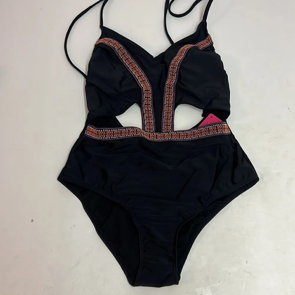 NWT Women's Cut-Out Embroidery One Piece Swimsuit D22 - Image 4