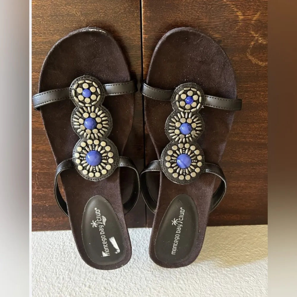 Montego Bay Club Slip on Wedge Slide Sandals Woman's size 6.5 - Image 9