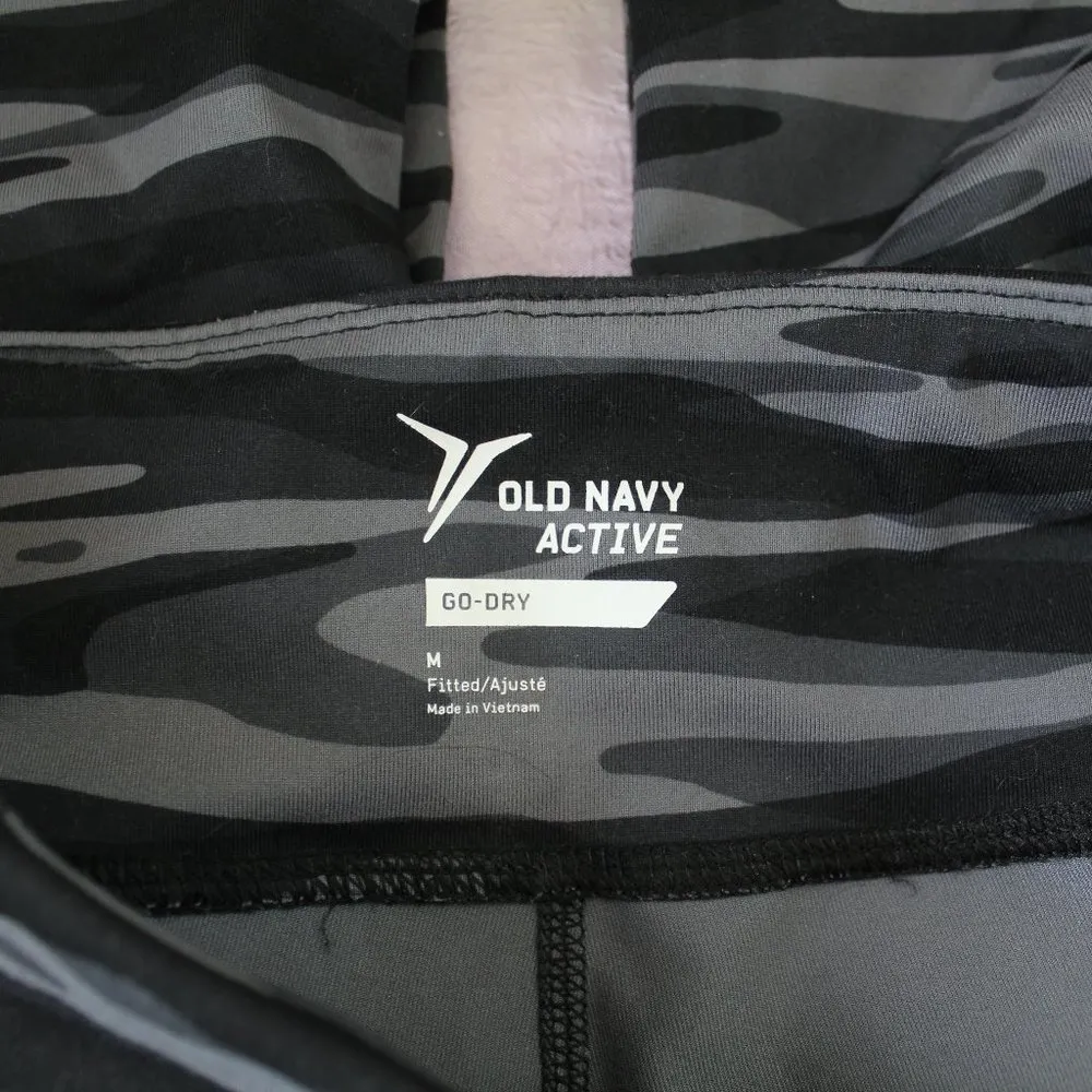 Old Navy Active Athletic Work Out Legging Jogger Camo Black Gray - Image 5