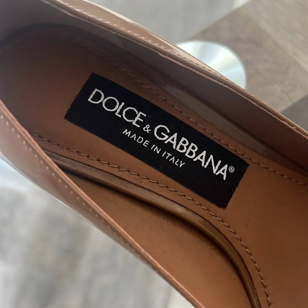 Dolce & Gabbana Patent Leather DG Calf Skin Pumps 60 Brown Size 36 New +2DustBag - Image 12