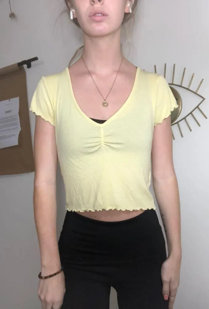 PacSun Yellow Crop top  - Image 2