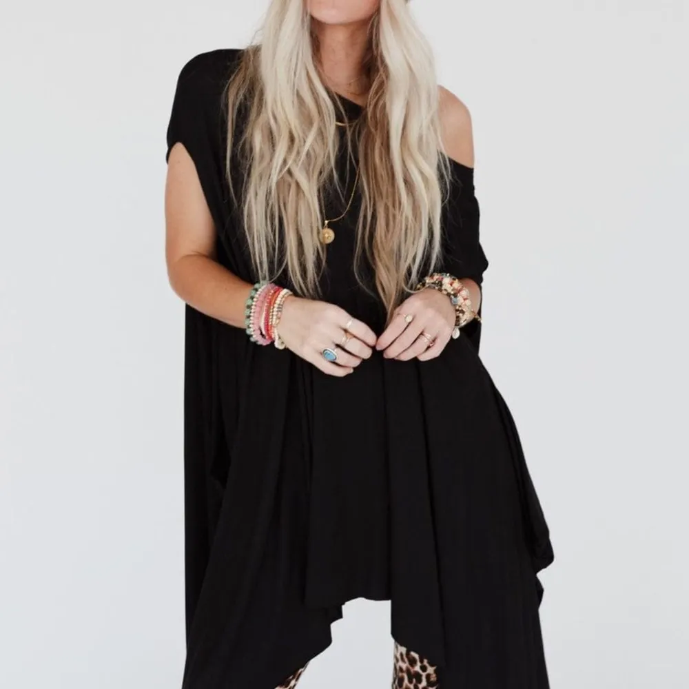 Three Bird Nest Wren Tunic Size OS Black - Image 5