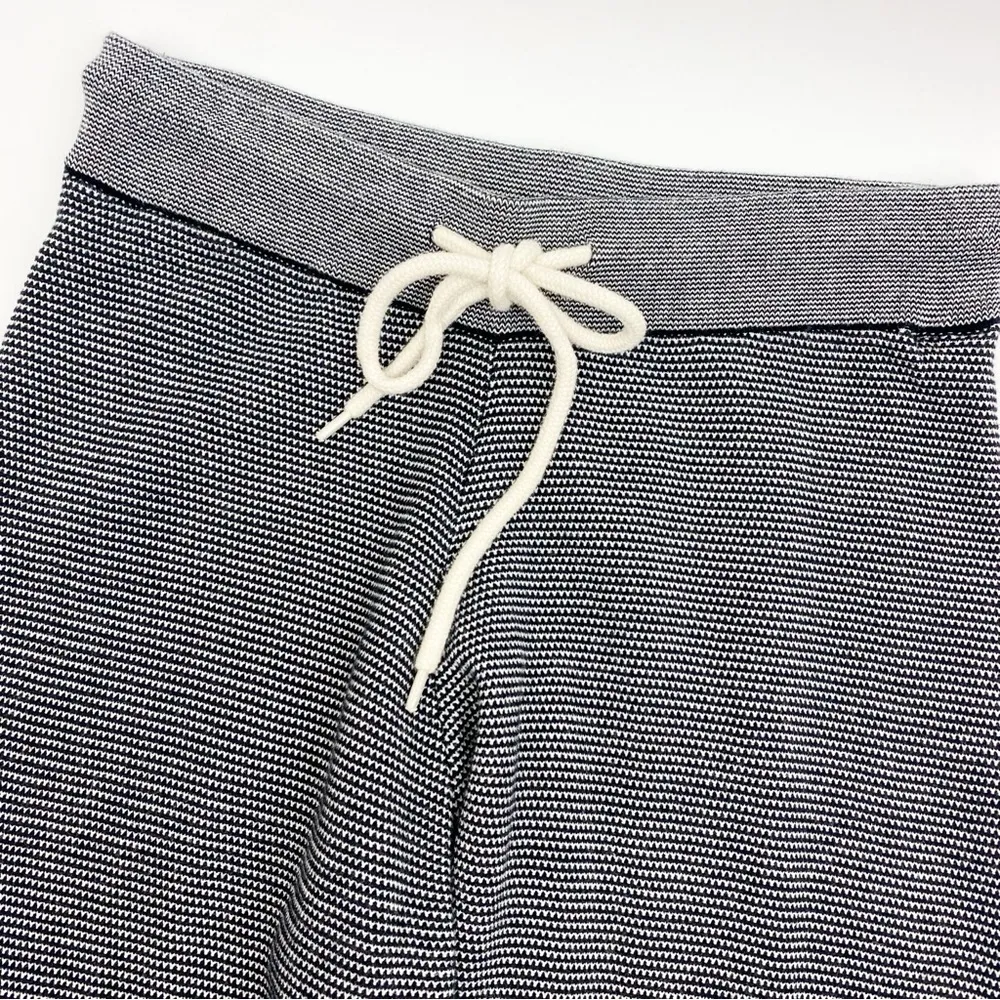 Varley X Anthropologie Alice 2.0 Textured Sweatpants Joggers Black Ivory White - Image 6