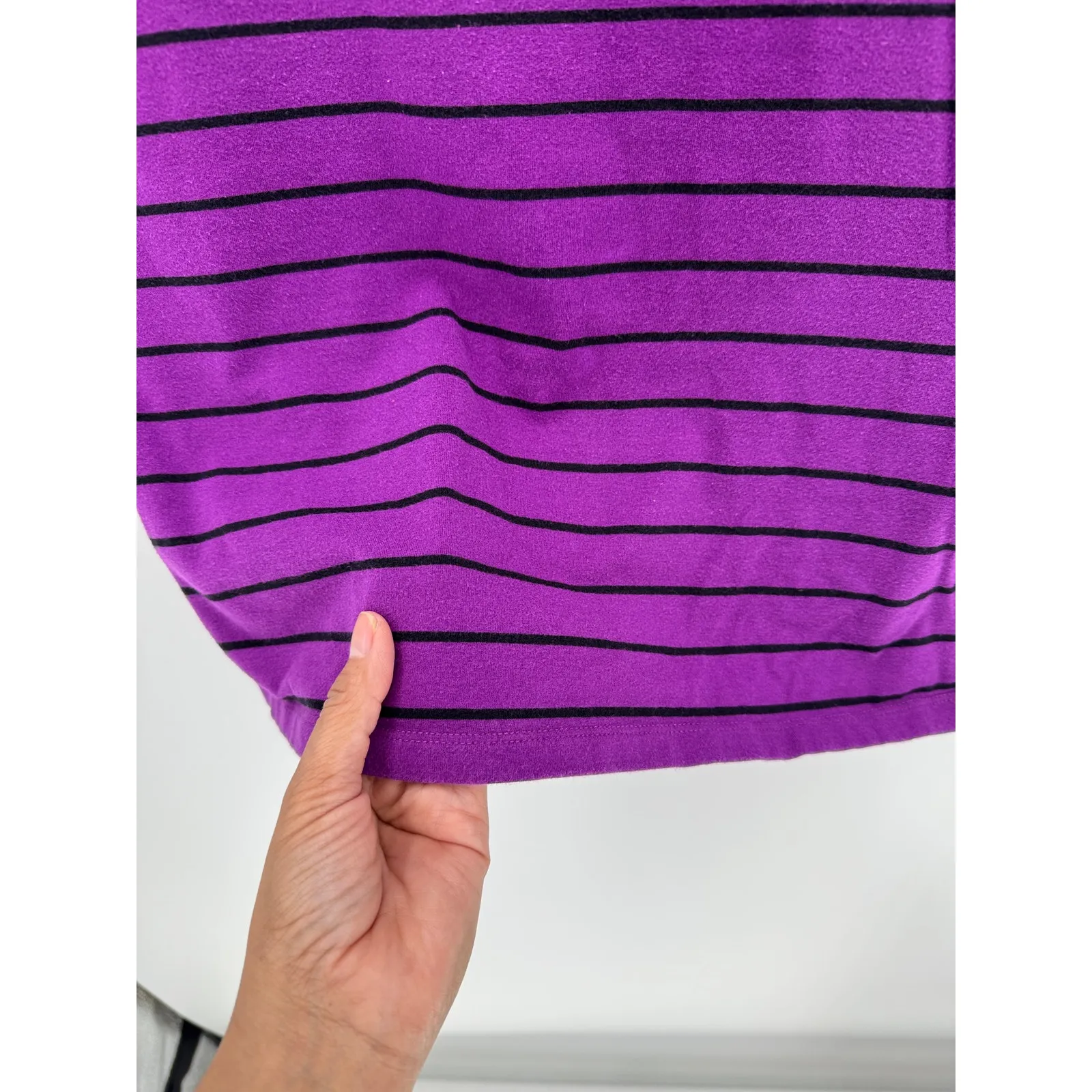 Michael Kors purple black gold studded logo cotton jersey T-shirt size 3X - Image 6