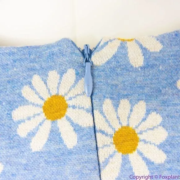 Hutch Anthropologie blue Daisy Rainey Dress‎ V neck short sleeves, size M - Image 13