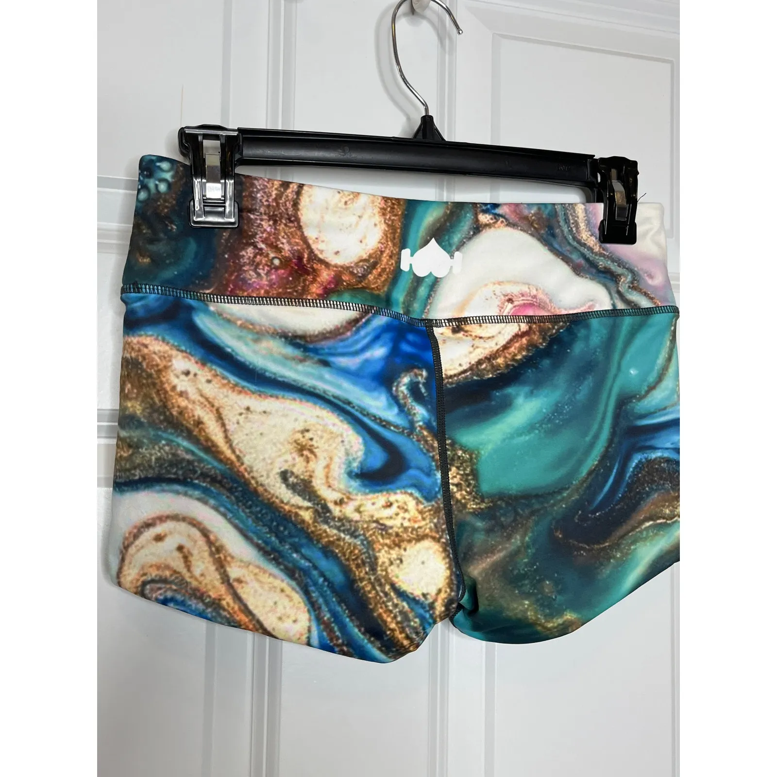 Wod‎ Bottom Medium Watercolor Athletic Shorts Blue - Image 2