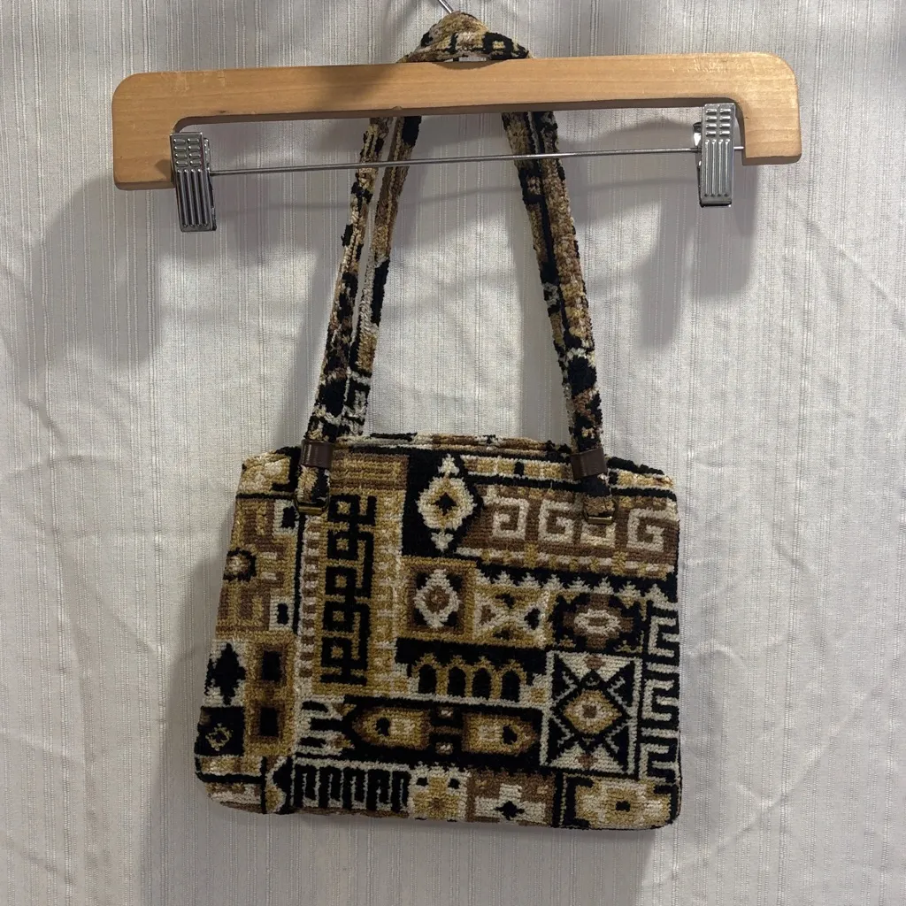 Vintage Carpet Bag Brown - Image 2