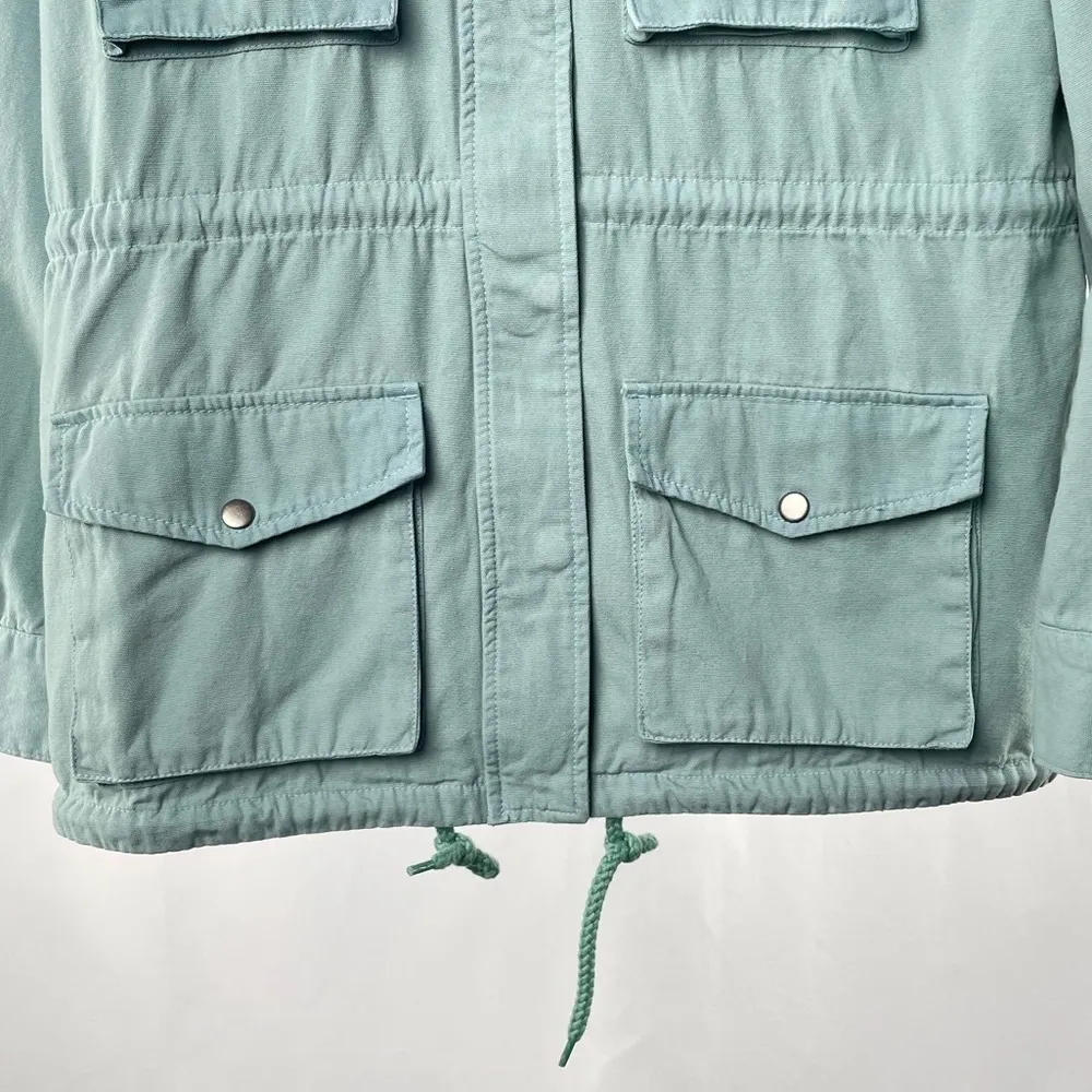 Urban Outfitters Cotton Hooded Barn Coat Field‎ Jacket in Sage Green Size Small - Image 3