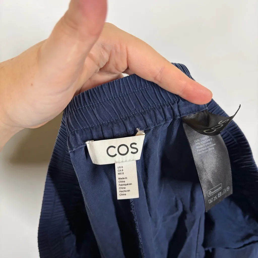 COS Navy Blue Trouser Pant Size US 8 - Image 9