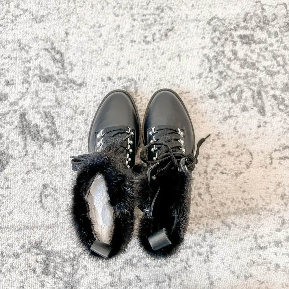 Rebecca Minkoff Jaylin Fur Boots Leather - Image 4