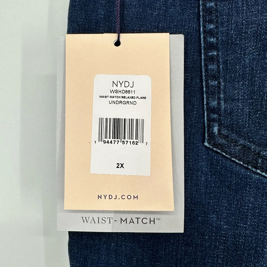 NYDJ Waist-Match Relaxed Flared Jeans size 2X in Underground Medium Wash Ankle - Image 9