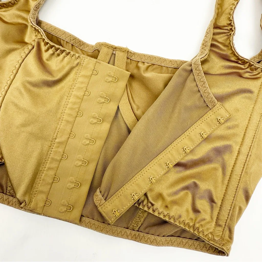 SKIMS Stretch Satin Corset Pyrite Gold - Image 7