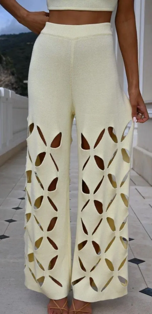 Italy knit pant set !! Yellow - Image 2