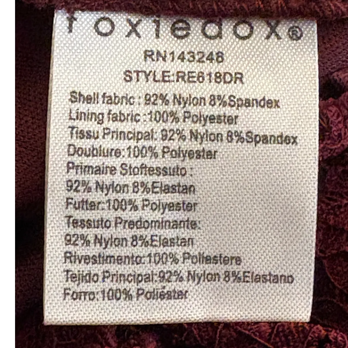 Foxiedox Ellie Lace Open Back Cocktail Dress in‎ Red Wine Size Small - Image 10