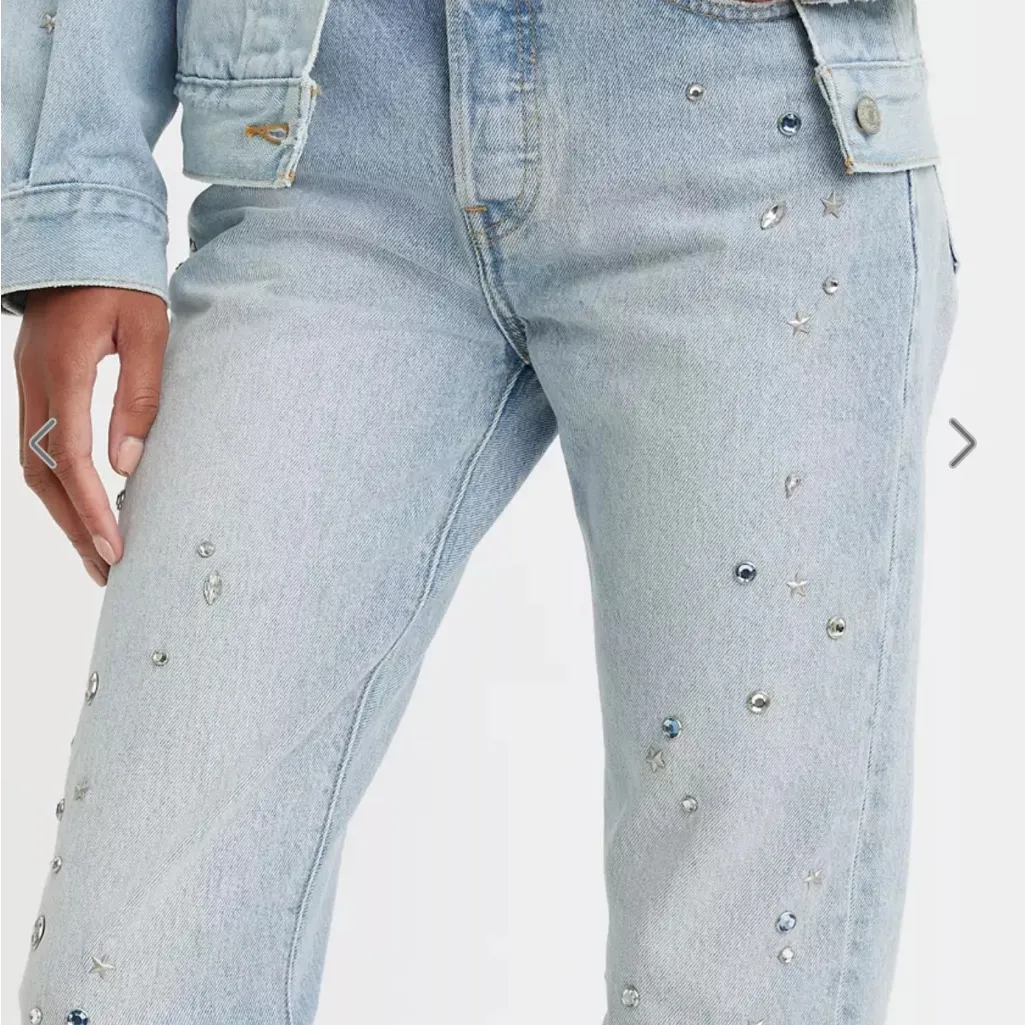 Levi’s 501 original fit studded jeans - Image 3