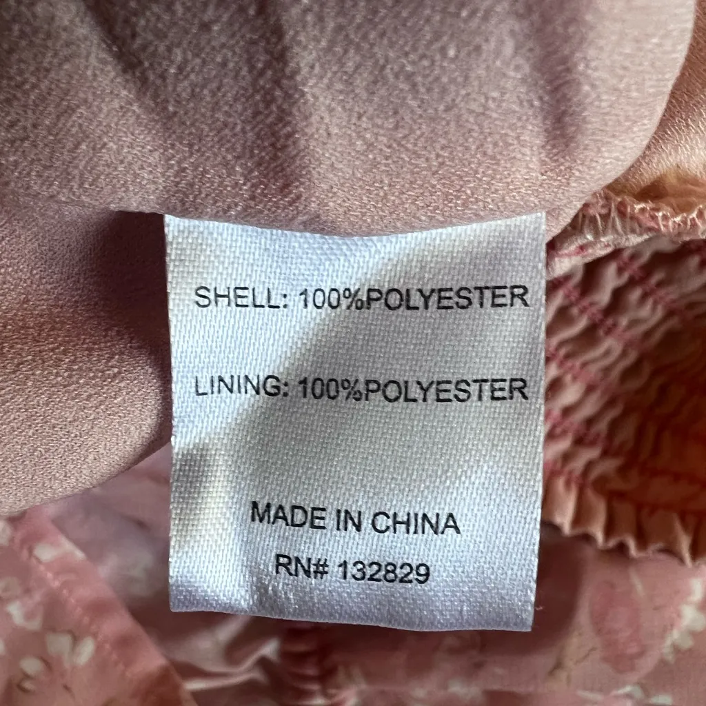 Lovers + Friends Juliette Pink Floral Ruffle One Shoulder Top Cottagecore -Small - Image 8