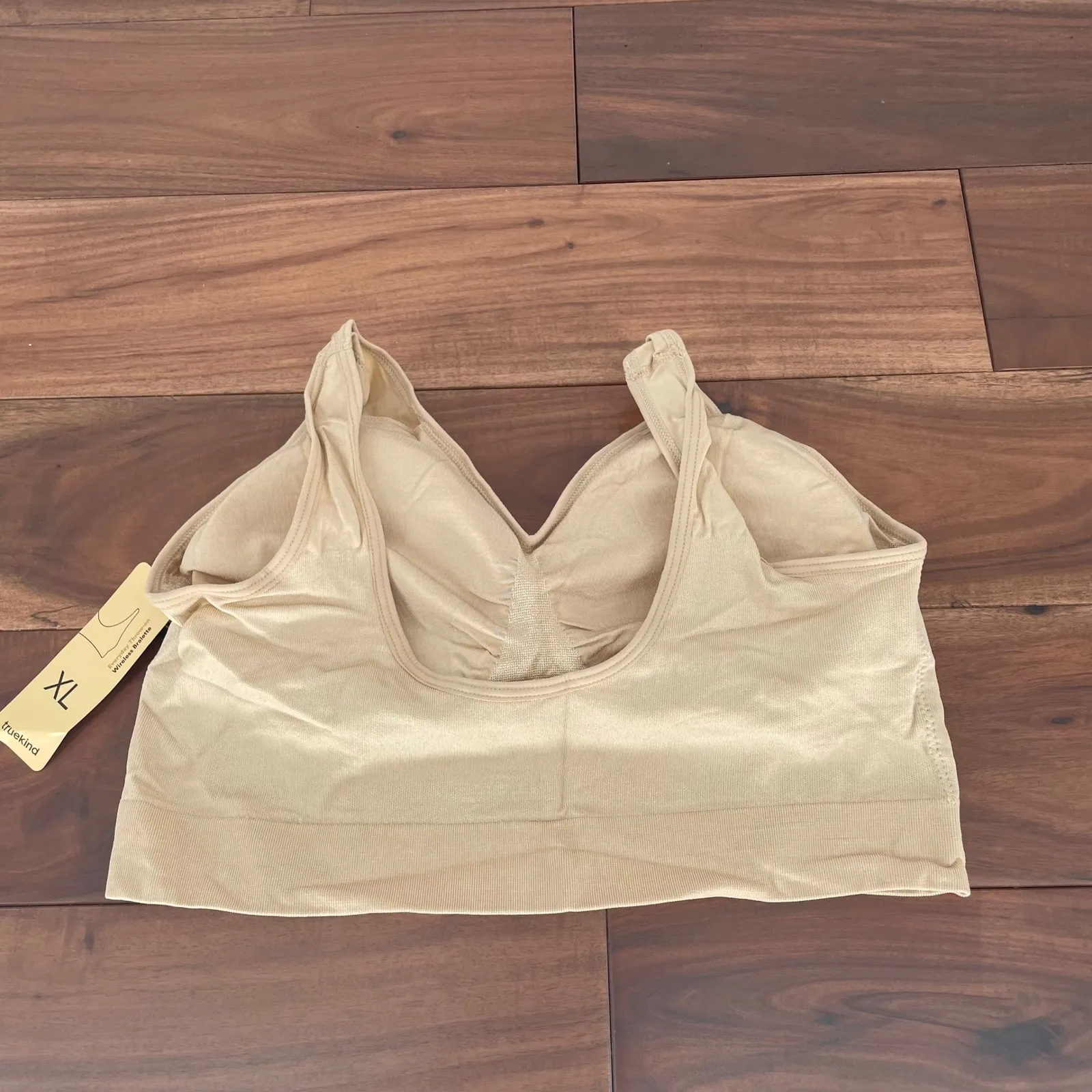 Truekind Everyday Throw on Wireless Bralette Chai XL Comfort Lounge Sleep Tan - Image 3