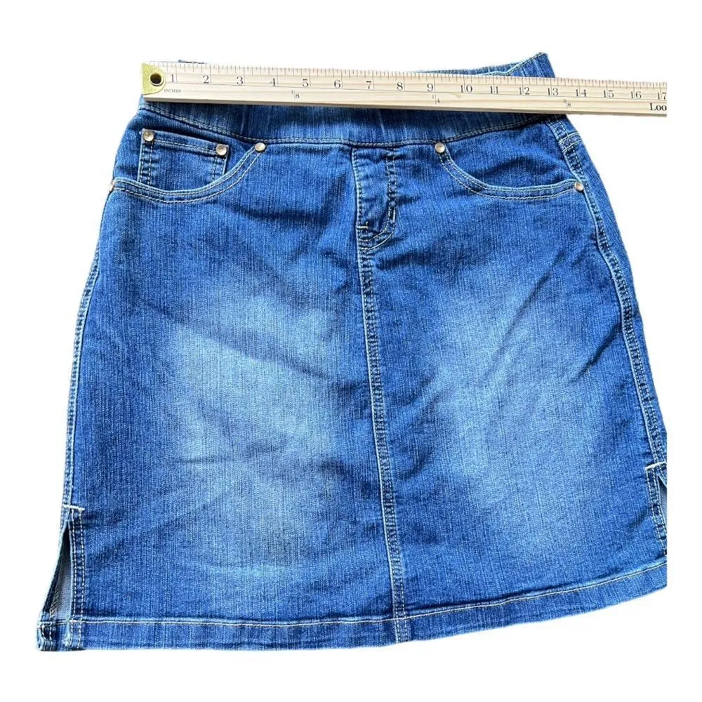 JAG Vintage skirt denim blue JAG Women's On The Go Mid Rise Skort size 2/26 - Image 6