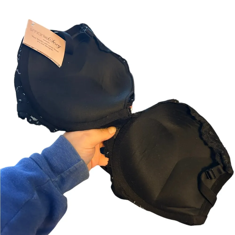 NWT SMART & SEXY BLACK LACE PUSH UP BRA - Image 3