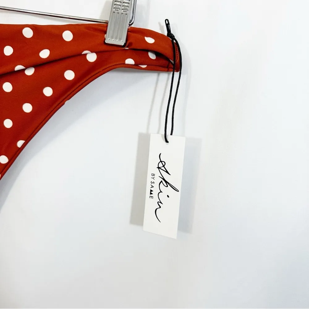 NWT Skin by Same Brick White Polka Dot Bikini Set Size XXL - Image 9