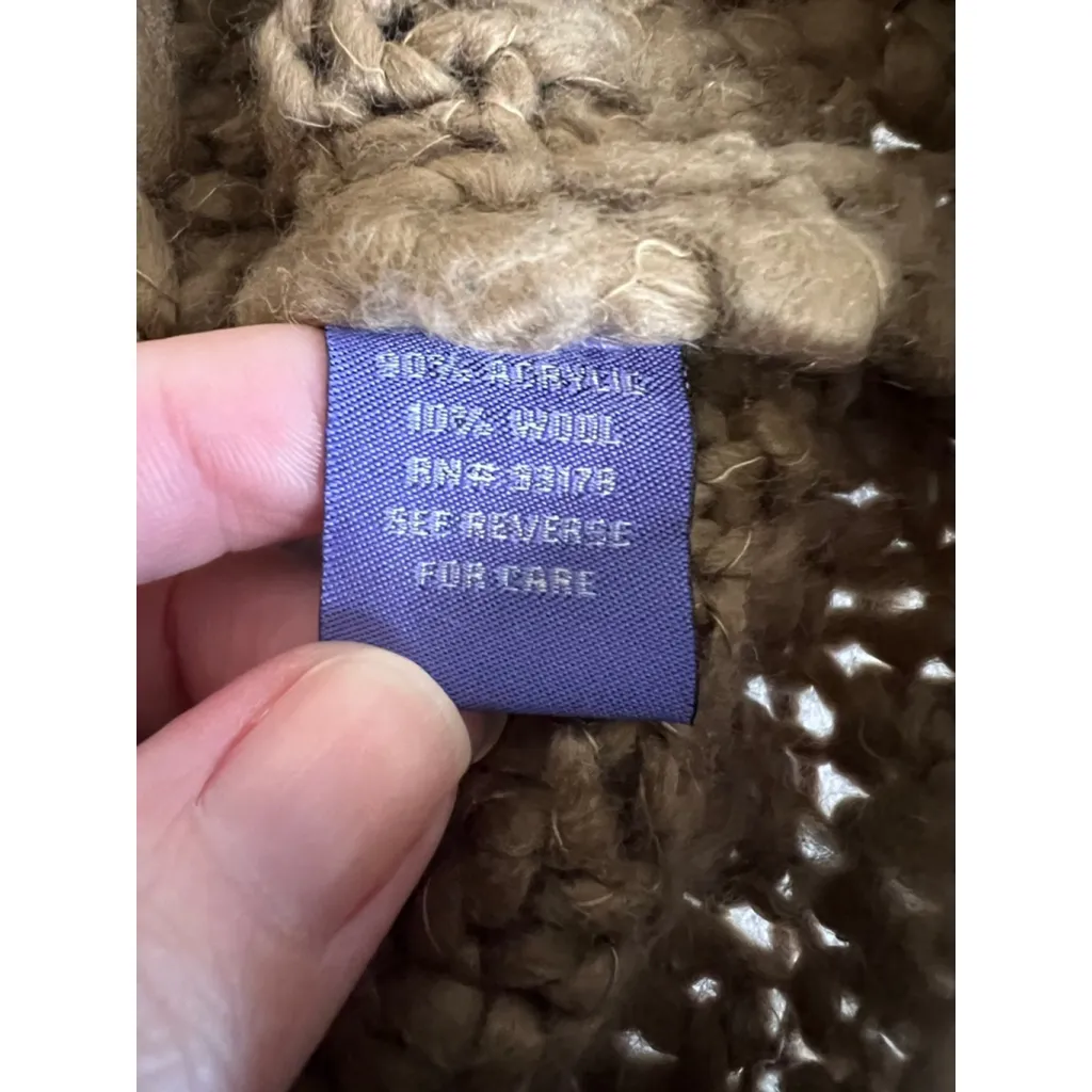 Women's Vivienne Tam Brown Cable Knit Short Sleeve Cardigan S - Image 7