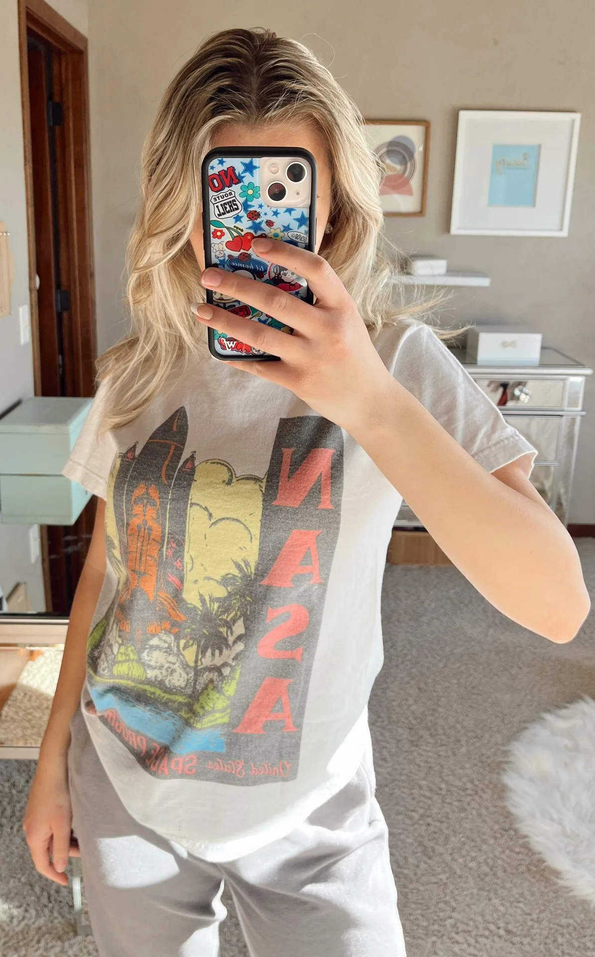 Nasa Vintage Tshirt White - Image 2