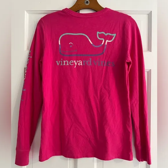 Vineyard Vines Pink Long Sleeve Tee - Image 2