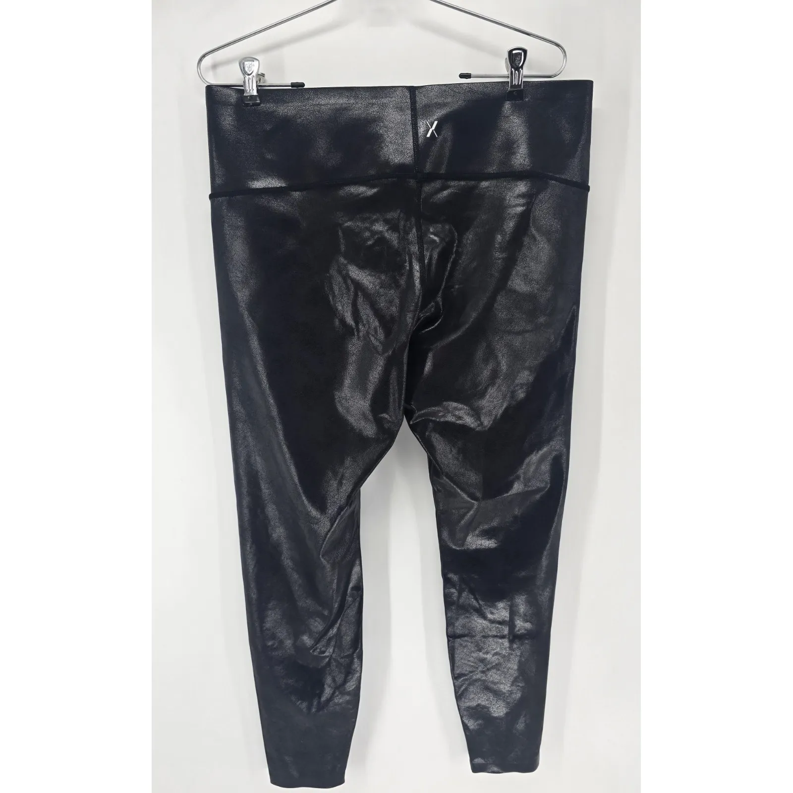 Knix x Birds Papaya Faux‎ Leather High Rise Leggings Size XL Black - Image 2