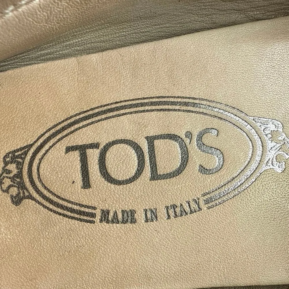 Tod's Gommino Women's Blue Suede Low Top Slip On Flats Loafers Shoes Size US 6 - Image 6