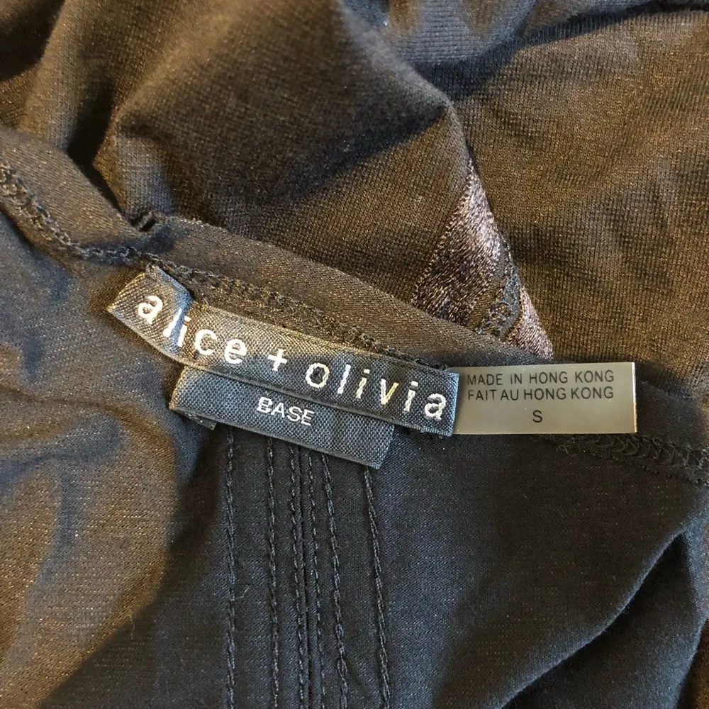 Alice + Olivia One Shoulder Mini Dress Black Small - Image 5