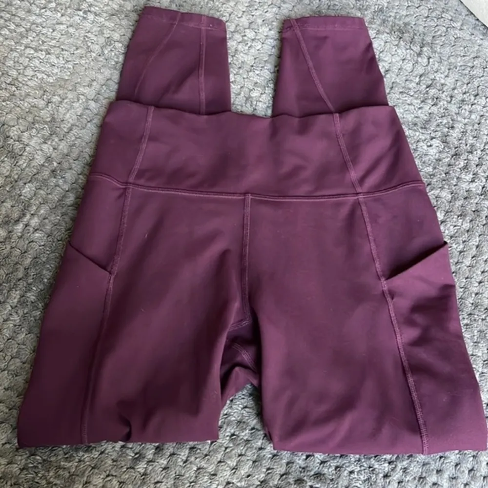 Fabletic Pureluxe Plum/Purple Pocketed Leggings Size Small EUC #1841-AT - Image 2