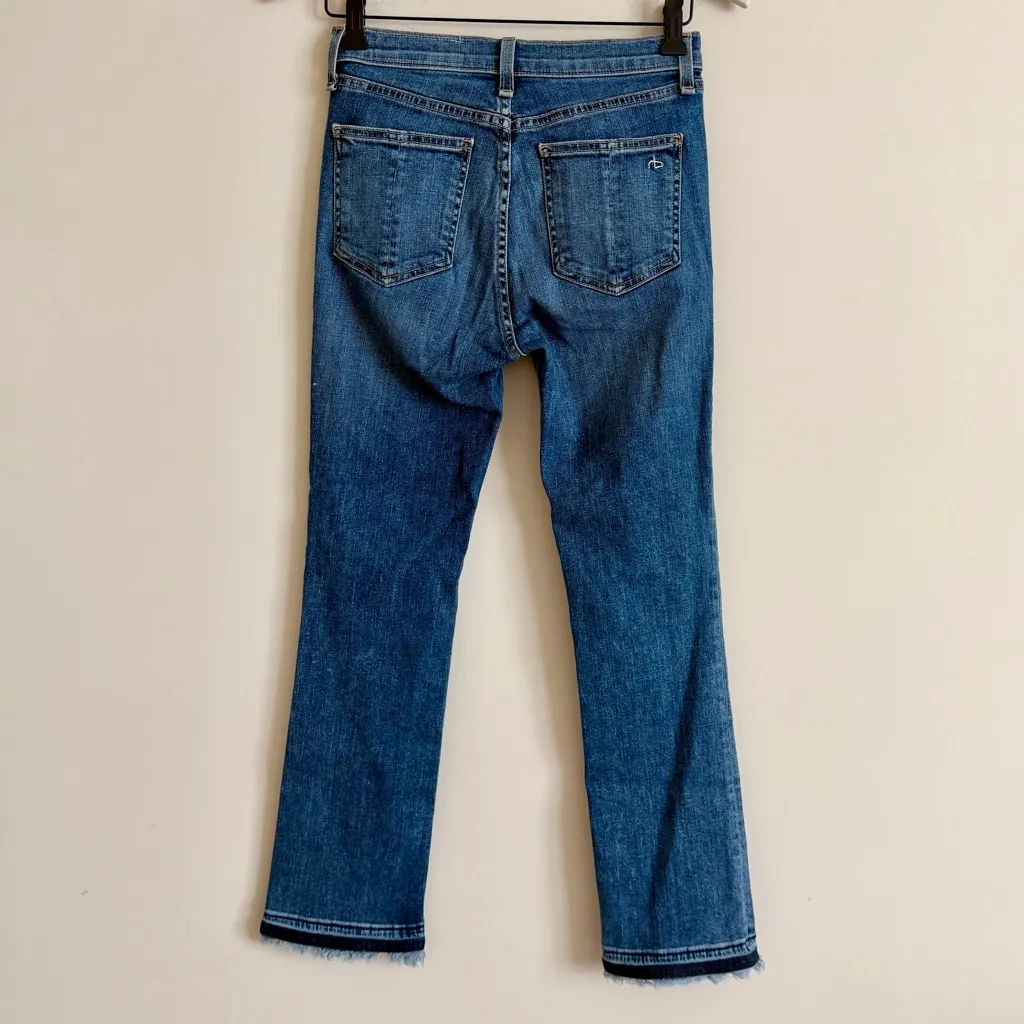 Rag & Bone Hana Croyden Crop Jeans Women’s 25 High Rise Straight Blue - Image 5