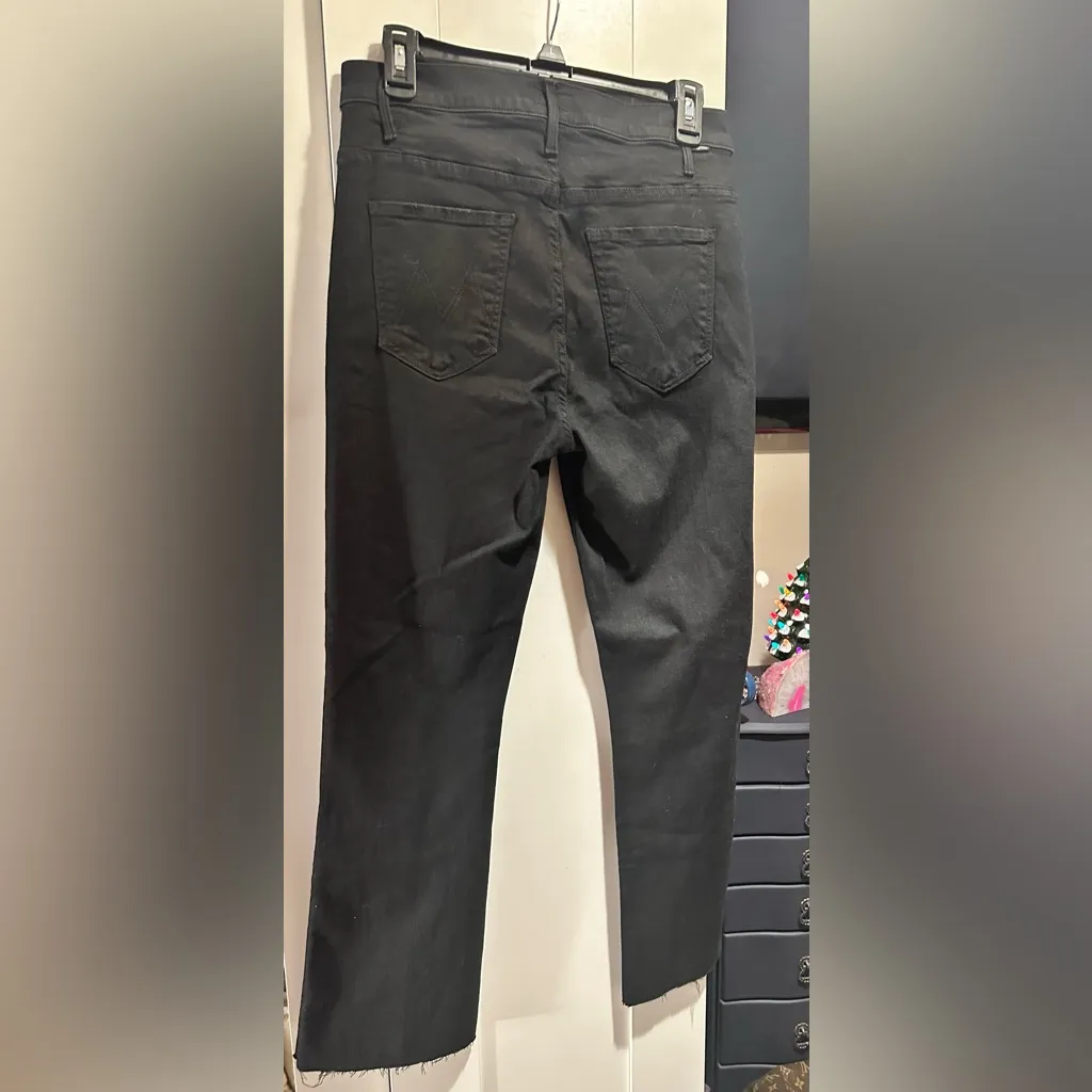 MOTHER The HUSTLER Ankle Fray $228 MSRP Wash: Not Guilty Black Size 29 - Image 8