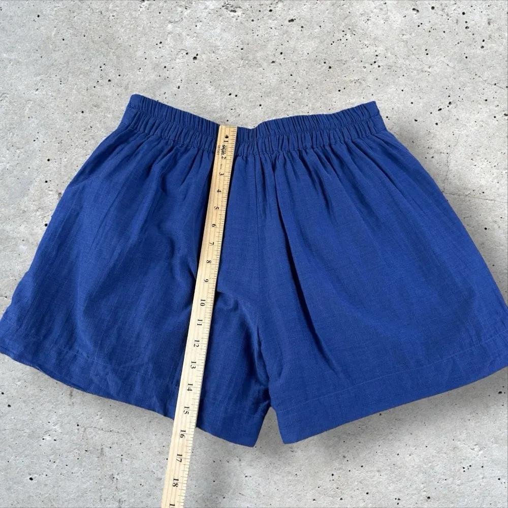 Anthropologie Leifnotes Silk/Cotton Jubilation Eyelet Lace Shorts in Indigo Sz 4 - Image 7