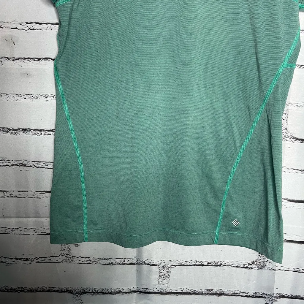 Columbia Green Omni‑Wick Performance Shirt Sz L Short Sleeve Trail Outdoor Tee - Image 4