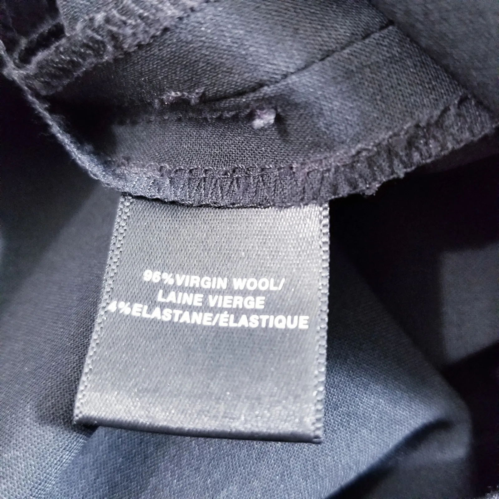 Lafayette 148 New York Menswear Virgin Wool Trouser High Rise Straight Leg Pants Gray Size 10 - Image 11