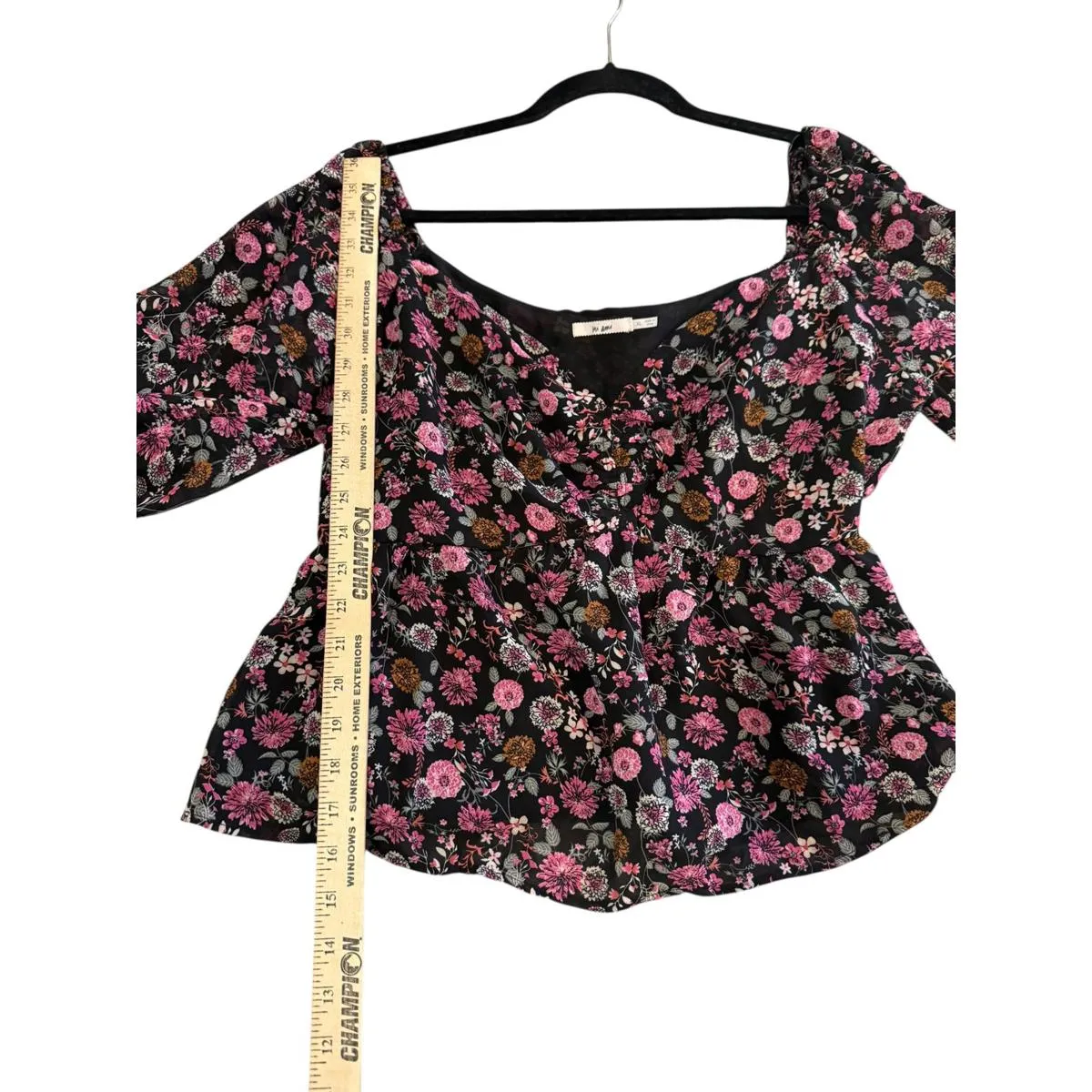 Mi Ami Francesca’s Women's XL Floral Boho Crop top Cottage Core Sweetheart - Image 4